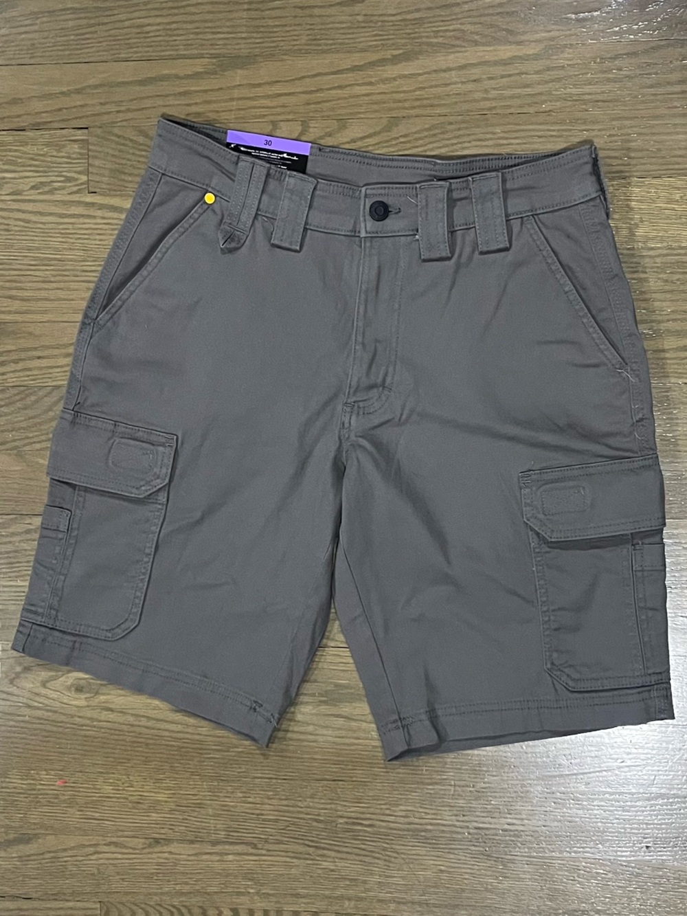 New CAT Caterpillar Men’s Flex Cargo Shorts Gray Size 30